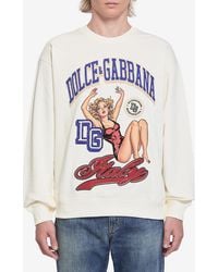 Dolce & Gabbana - Sweatshirt With Pinup Print - Lyst