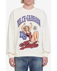 Dolce & Gabbana - Sweatshirt With Pinup Print - Lyst