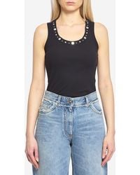 Versace - Tank Top Emboidery Studs - Lyst