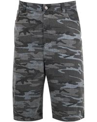 Balenciaga Camouflage Bermuda Shorts - Grey