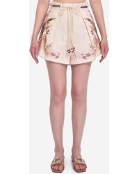 Zimmermann - Ascension Tuck Shorts - Lyst