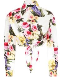 Dolce & Gabbana - Camicia Con Stampa Giardino - Lyst