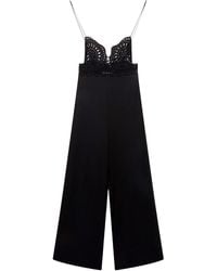 Stella McCartney - Broderie Anglaise Bustier Jumpsuit - Lyst