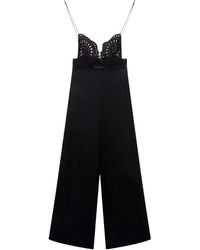 Stella McCartney - Broderie Anglaise Bustier Jumpsuit - Lyst