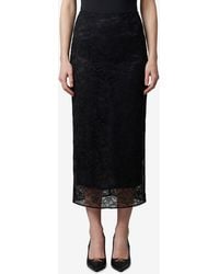 Dolce & Gabbana - Lace Midi Skirt - Lyst
