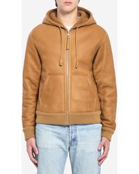 Loewe - Hooded Leather Jacket - Lyst