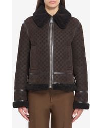 Gucci - Suede Leather And Shearling Jacket - Lyst