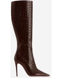 Paris Texas - Ebony Croco Vera 105 Boot - Lyst