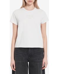Alexander Wang - Tshirt Cropped Con Logo - Lyst