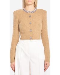 Self-Portrait - Embellished Trim Cardigan - Lyst