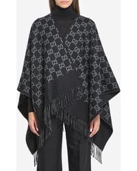 Gucci - Gg Wool Jacquard Cape - Lyst