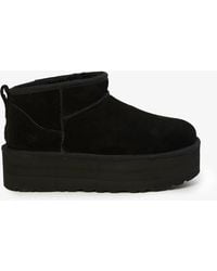 UGG - Classic Ultra Mini Platform Suede Classic Boots - Lyst