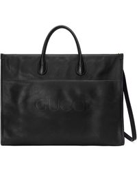 Gucci Tote Bag With Logo - Black