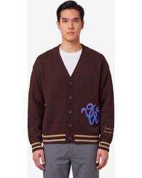 Off-White c/o Virgil Abloh - Cat Off Varsity Knit Cardigan - Lyst