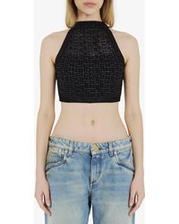Balmain - Pb Labyrinth Knit Top - Lyst