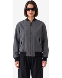 SUTTON NEW YORK - Dark Chevron Bomber Jacket - Lyst