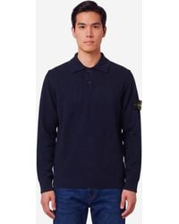 Stone Island - Rws Virgin Wool Polo Shirt - Lyst