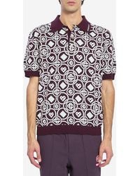 CASABLANCA - Monogram Knit Polo - Lyst