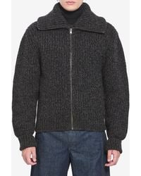 Lemaire - Zipped Cardigan Yak Alpaca - Lyst