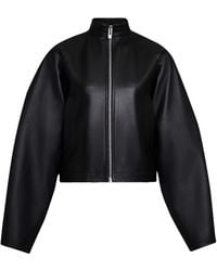 Alaïa - Round Leather Jacket - Lyst