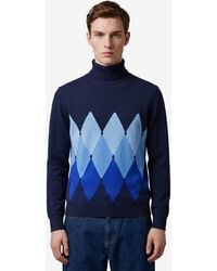 Ballantyne - Cashmere Diamond Rollneck Sweater - Lyst