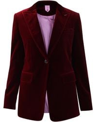 Max Mara Burgundy Velvet Jacket - Purple