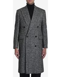 Lardini - Herringbone Coat - Lyst