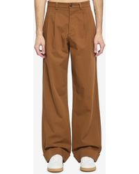 Valentino Garavani - Cotton Gabardine Trousers - Lyst