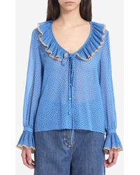 Valentino Garavani - Blouse With Polka Dots - Lyst