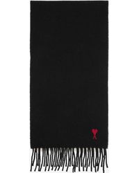 Ami Paris - Wool Ami De Coeur Scarf - Lyst
