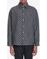 Gucci - Reversible Wool And Gg Denim Shirt - Lyst