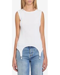 Jean Paul Gaultier - Tank Top With Lingerie Garter - Lyst