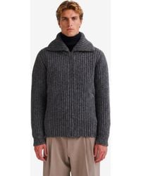 Roberto Collina - Ribbed Zip Jacket - Lyst