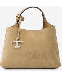 Tod's - Micro Suede Leather Bag - Lyst