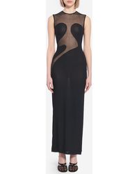 Alaïa - Knit Molded Midi Dress - Lyst