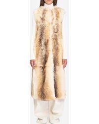 Yves Salomon - Long Lamb Fur Vest - Lyst