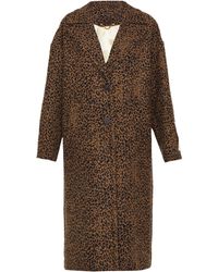 Golden Goose - Leopard Print Wool Coat - Lyst
