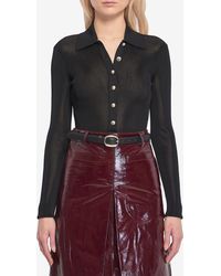 Self-Portrait - Knit Bodysuit - Lyst