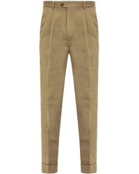 PT Torino - Cotton And Linen Trousers - Lyst