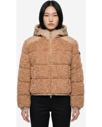 Moncler - Short Alpestre Teddy Down Jacket - Lyst