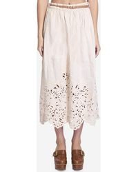 Zimmermann - Wylie Embroidered Midi Skirt - Lyst