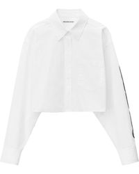 Alexander Wang - Cropped Shirt With Halo Print - Lyst
