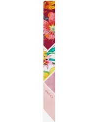 Gucci - Printed Silk Twill Ribbon - Lyst