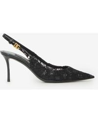 Dolce & Gabbana - Taormina Lace Slingback Pumps - Lyst
