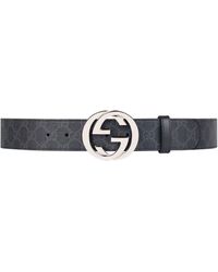 Cintura in pelle con testa di tigre GUCCI