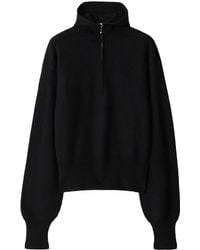 Burberry - Men's Quarter Zip Hooded Sweatshirt - Lyst