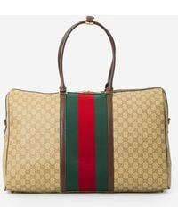Gucci - Medium Gg Duffle Bag With Web Detail - Lyst