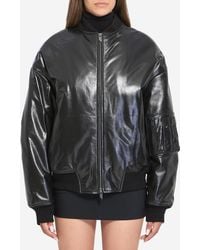 Salvatore Santoro - Leather Bomber Jacket - Lyst