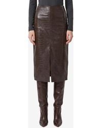 FEDERICA TOSI - Crocodile Print Midi Skirt - Lyst