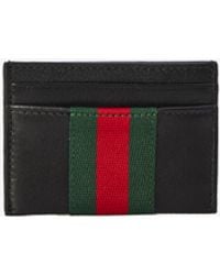 Gucci - Web Trademark Card Holder - Lyst